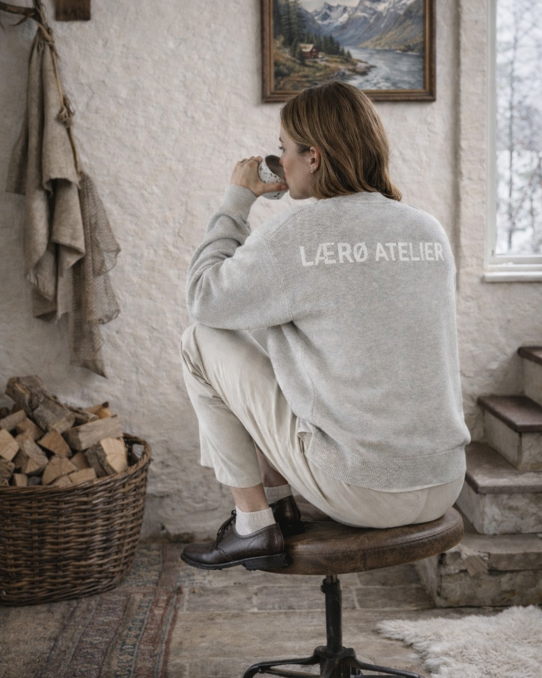 ATELIER Knitted crew neck sweater