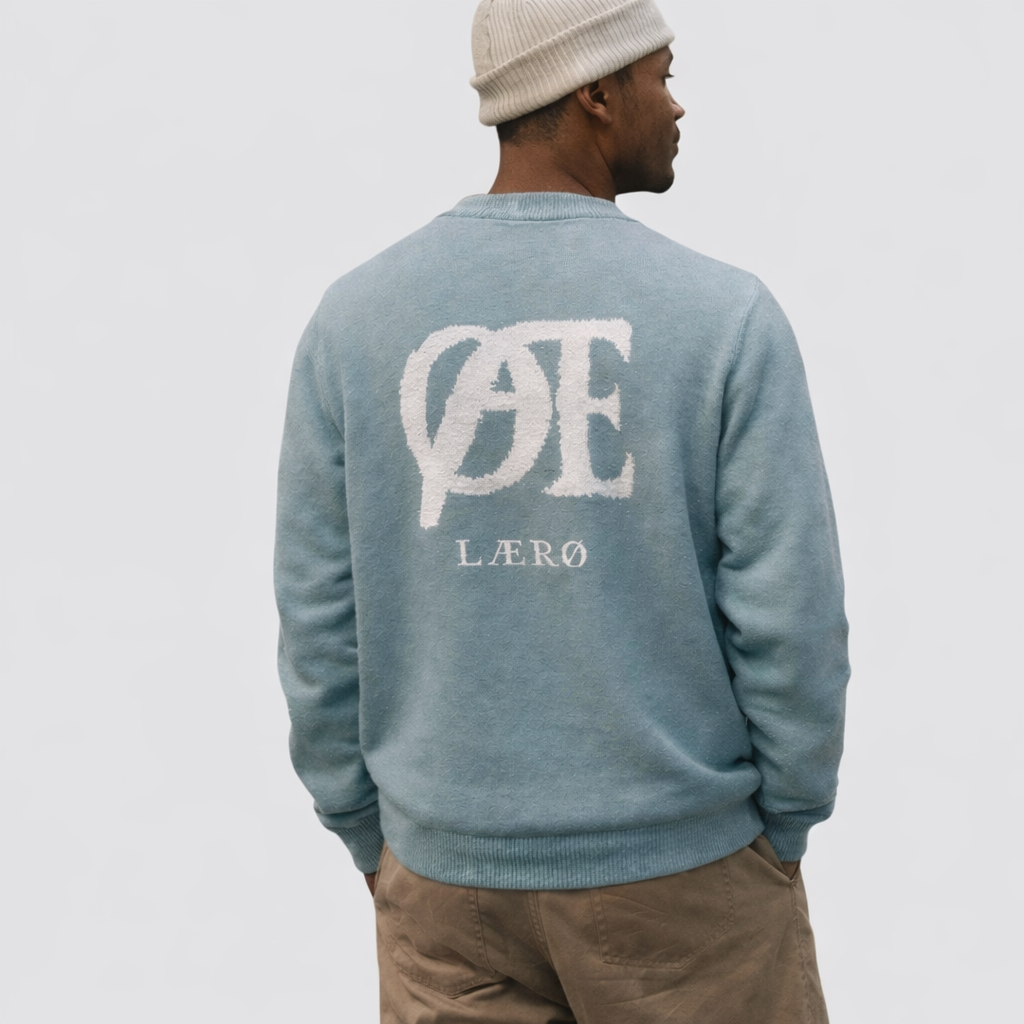 Æ Knitted crew neck sweater