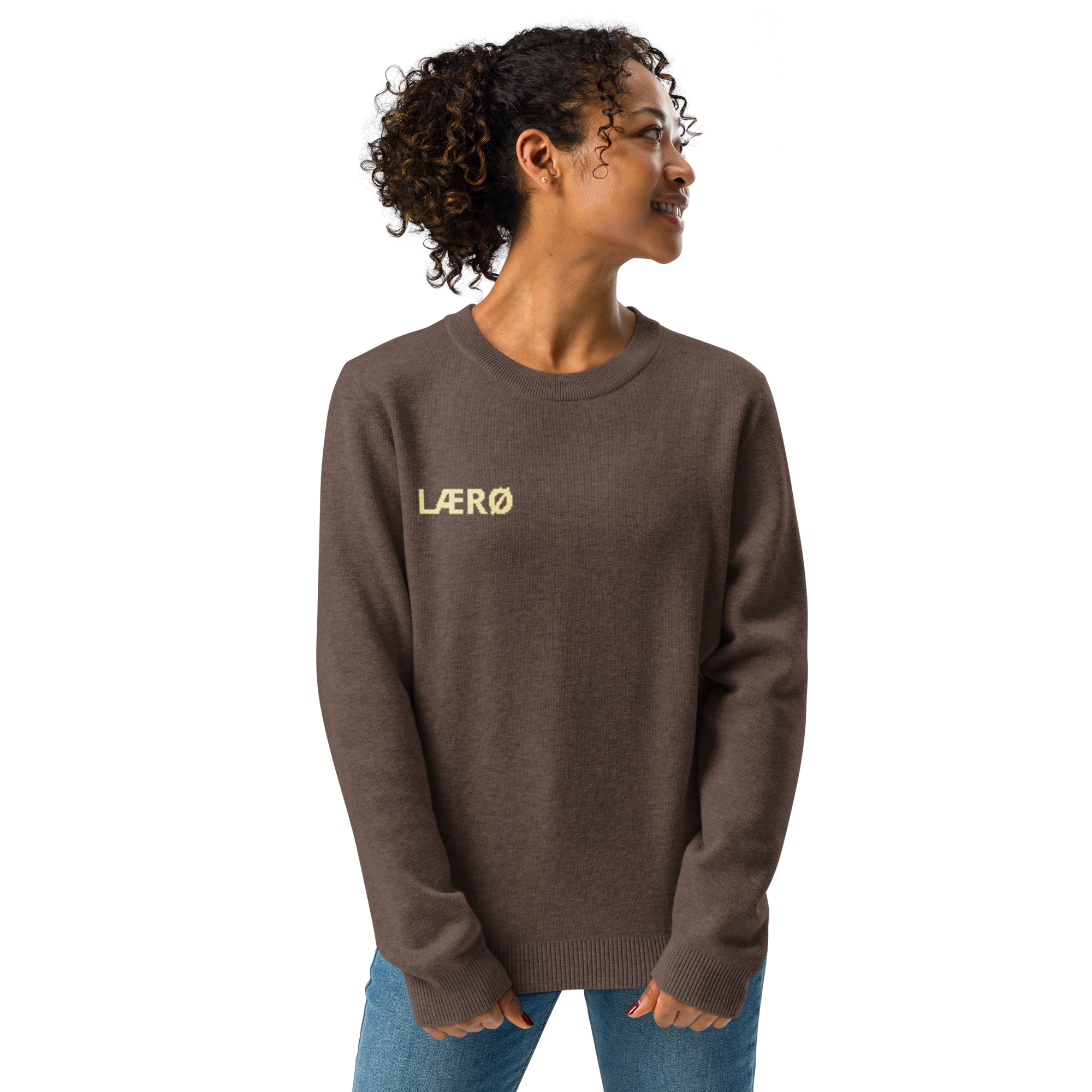 LÆRØ Core logo Knitted crew neck sweater