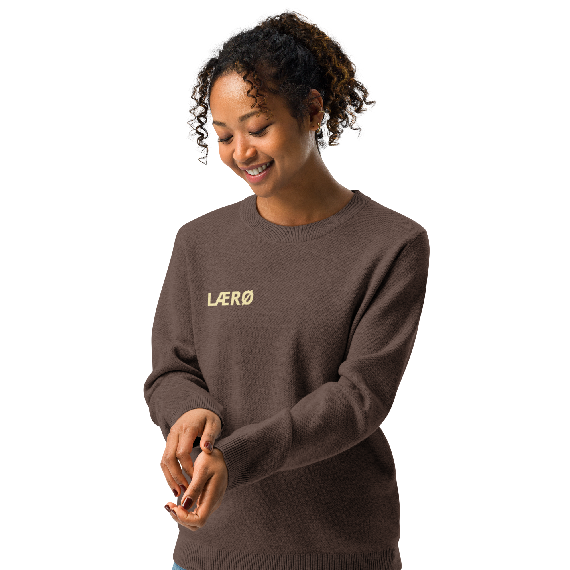 LÆRØ Core logo Knitted crew neck sweater