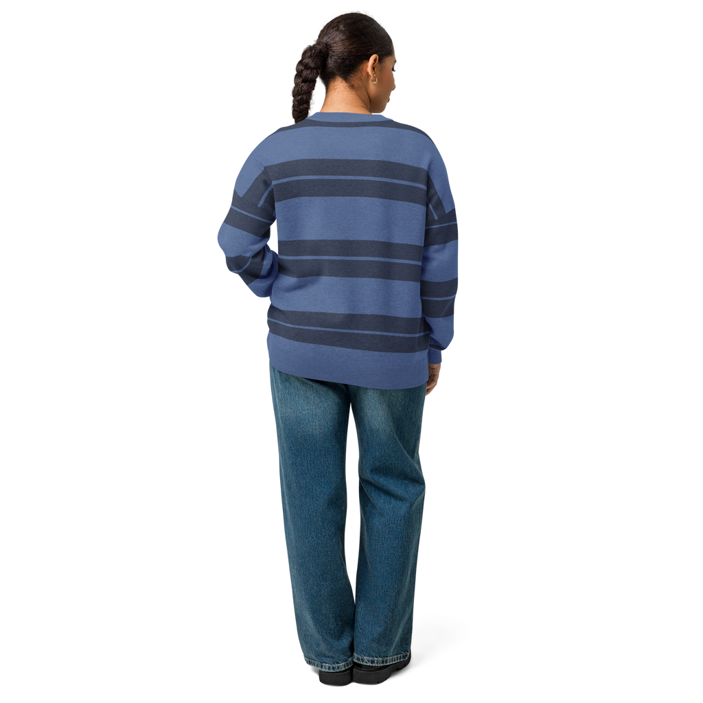 LÆRØ Classic Stripe Relaxed fit knitted crew neck sweater